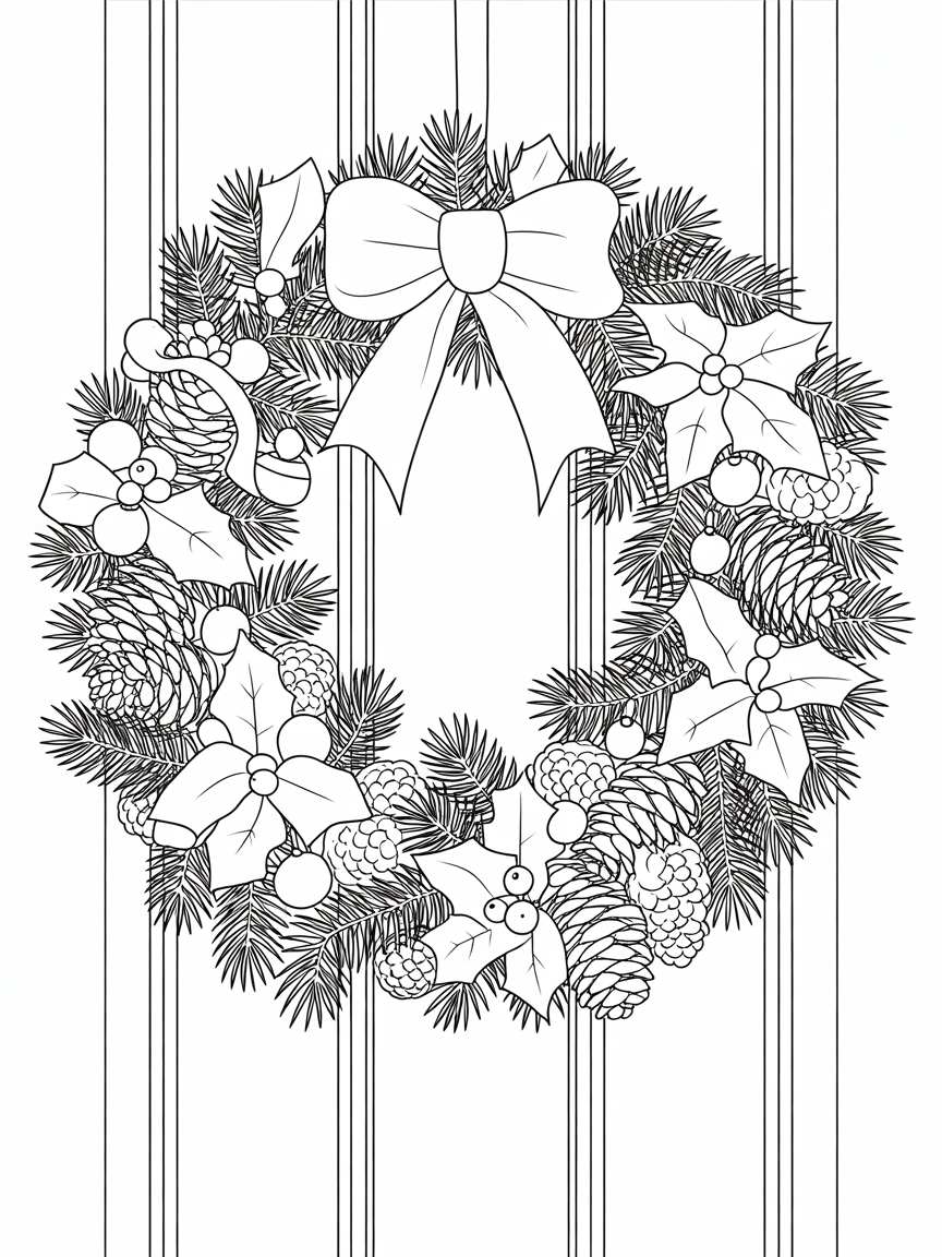 festive Christmas wreath made of