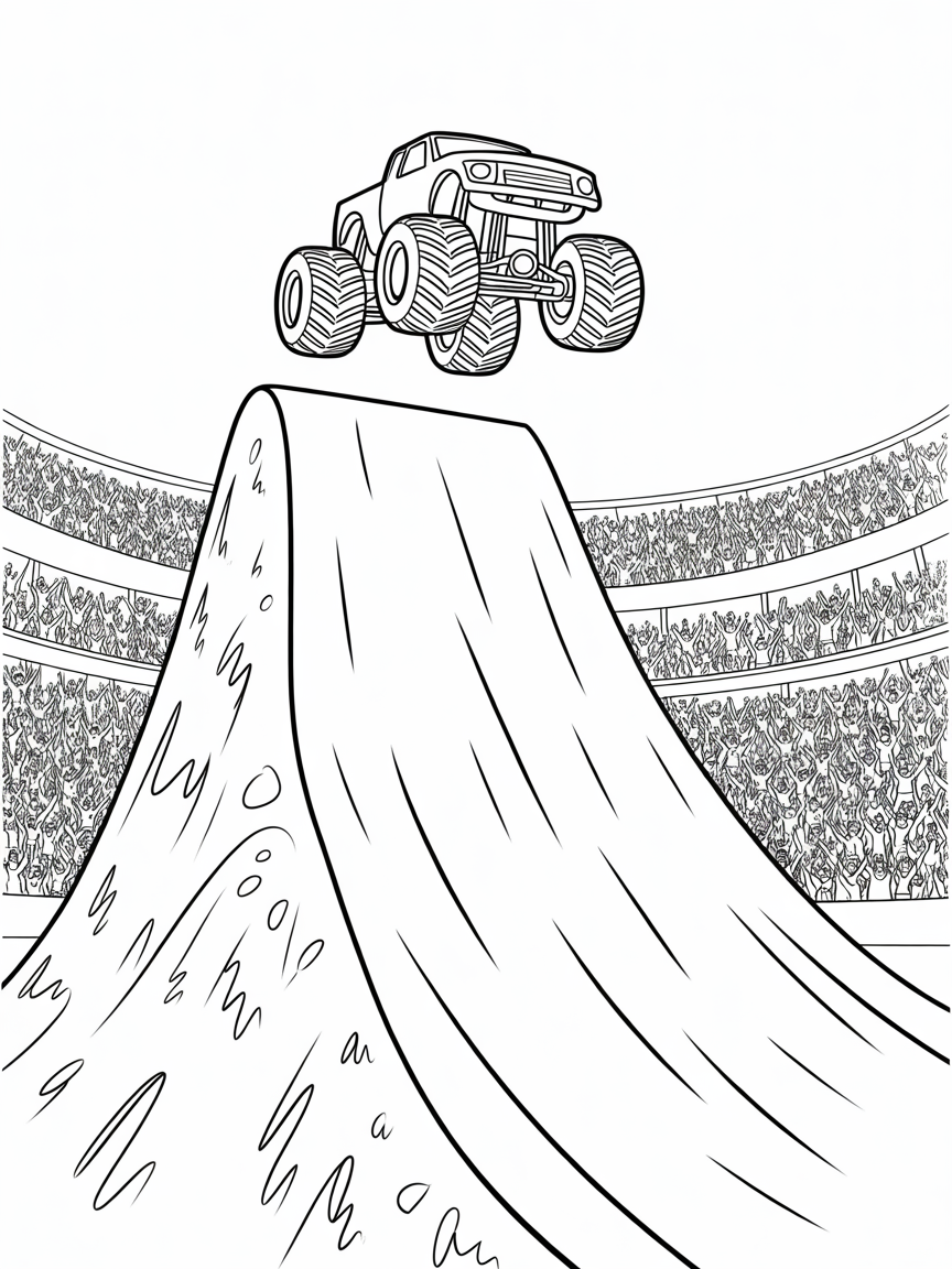 monster truck at the peak