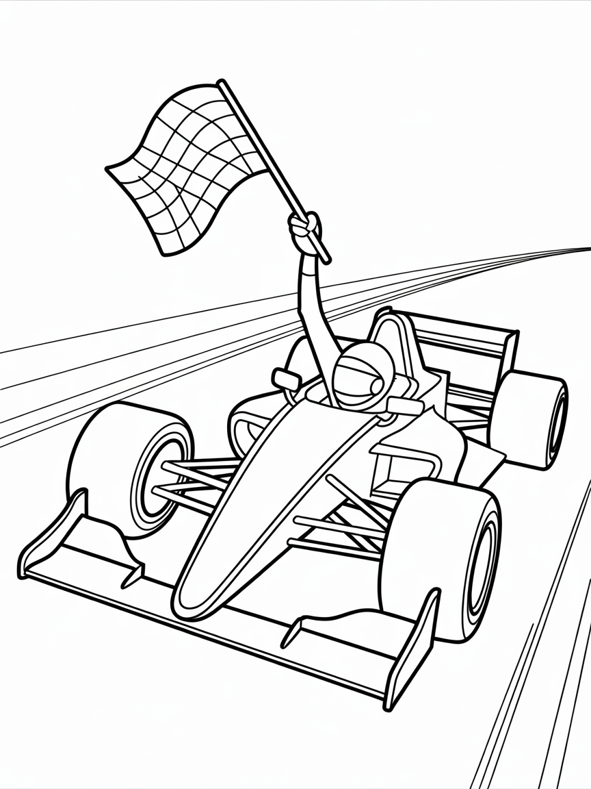 formula race car with aerodynamic